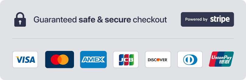 Guaranteed Safe & Secure Checkout