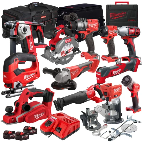 Milwaukee T4TM-10 12-Piece Cordless Tool Kit