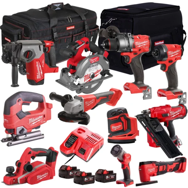 Milwaukee T4TKIT-511 11-Piece Cordless Tool Kit