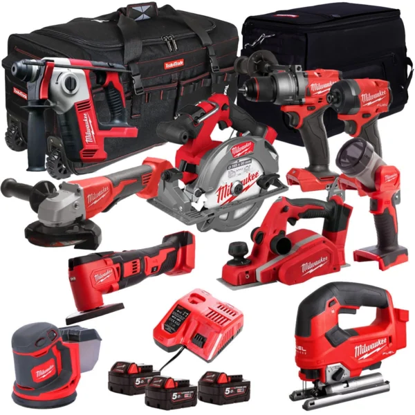 Milwaukee T4TKIT-505 10-Piece Cordless Tool Kit