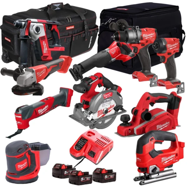 Milwaukee T4TKIT-509 10 Piece Cordless Combo Kit