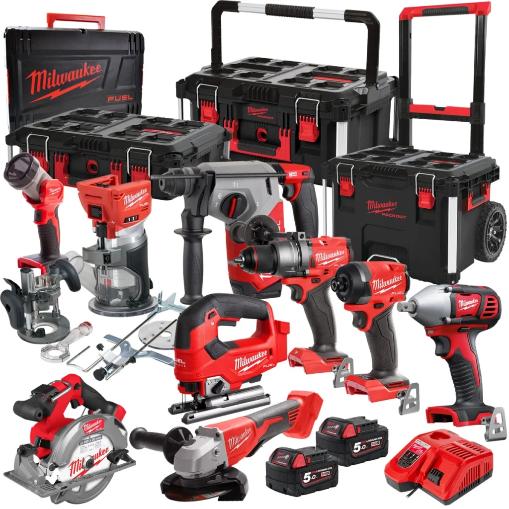 Milwaukee M18FPP9A3 9-Piece Power Tool Kit