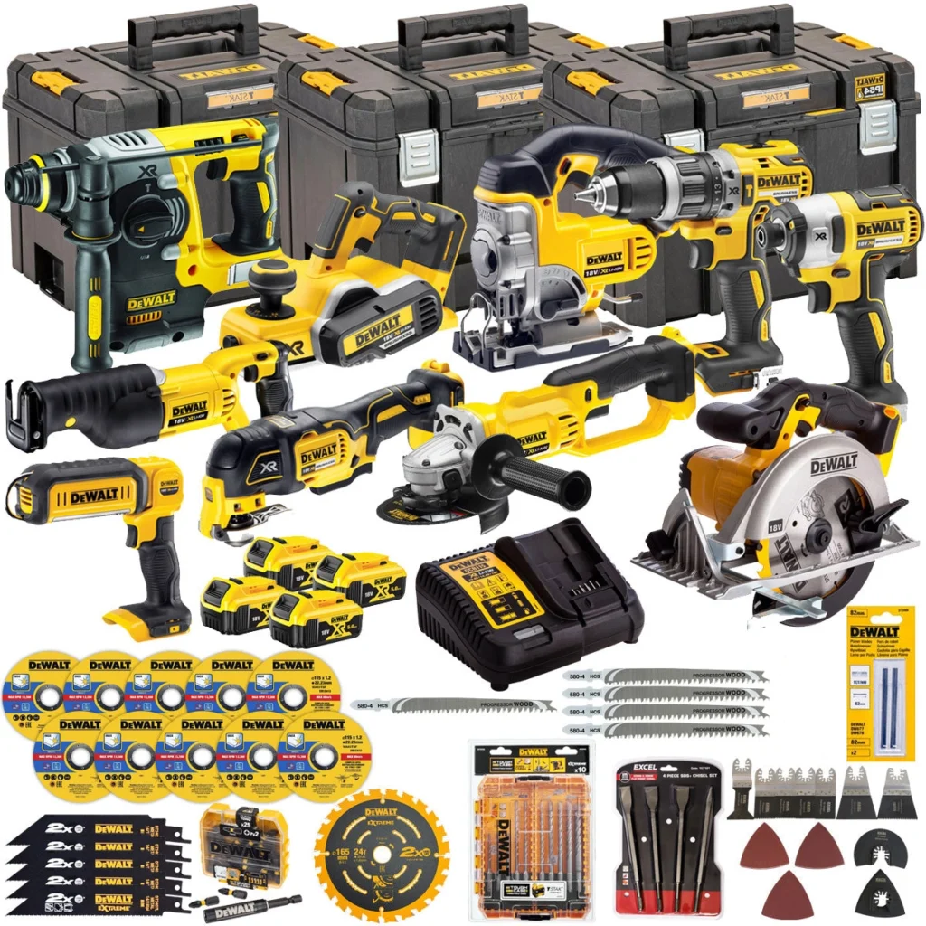 Dewalt DCKT4T10P4A 10 Piece Power Tool Kit