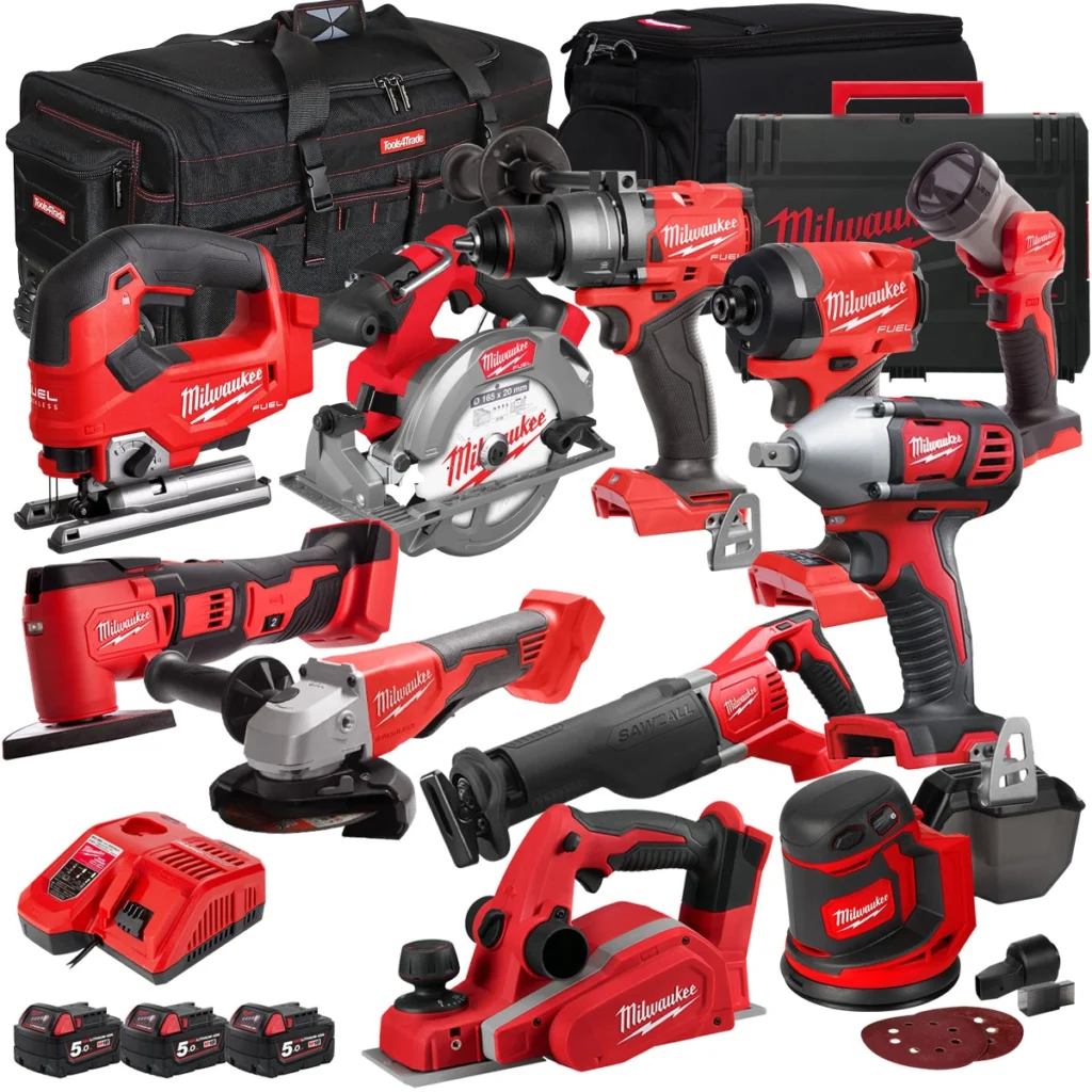 Milwaukee T4TKITM-74 11 Piece Power Tool Kit
