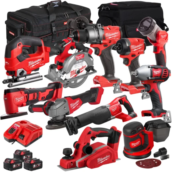 Milwaukee T4TKITM-77 11 Piece Power Tool Kit