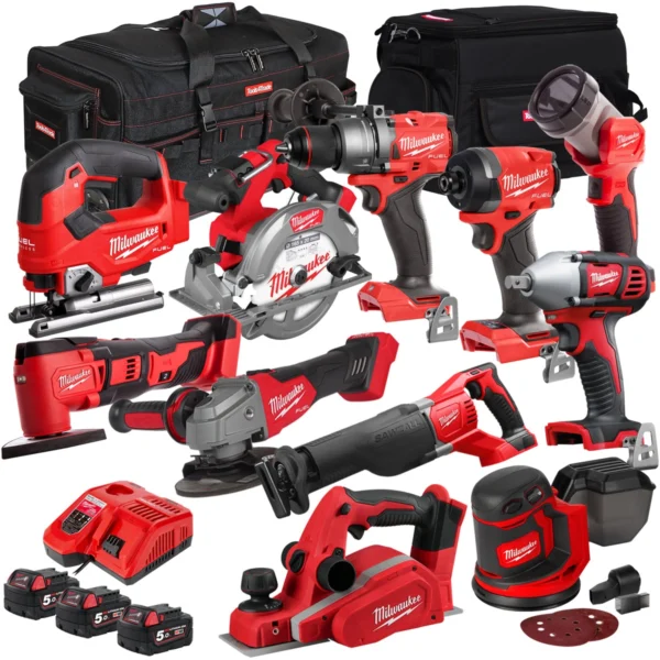 Milwaukee T4TKITM-80 11 Piece Power Tool Kit