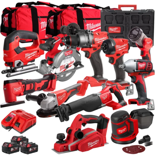Milwaukee T4TKITM-84 11 Piece Power Tool Kit