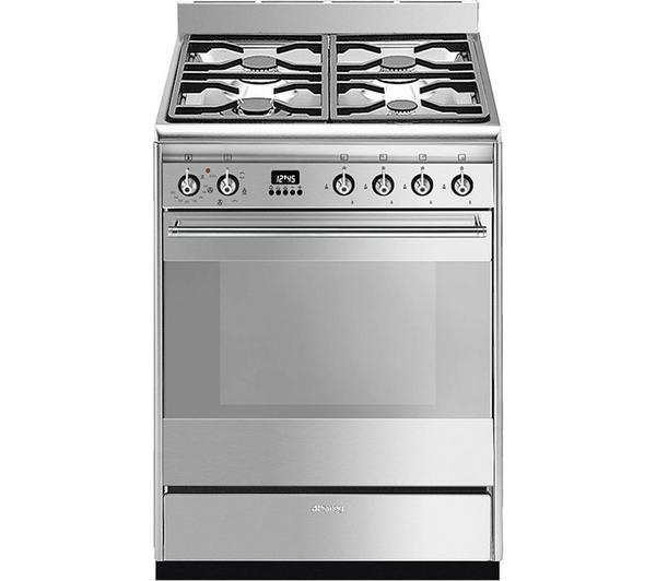 SMEG SUK61MX9 60 cm Dual Fuel Cooker in Stainless Steel