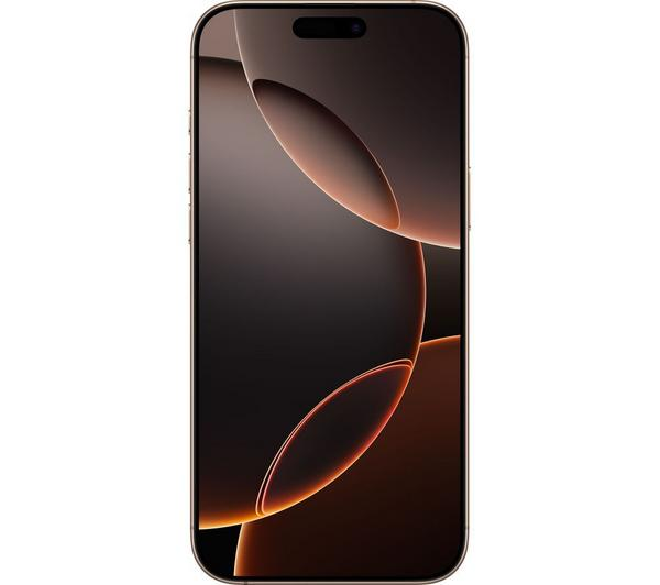 APPLE iPhone 16 Pro Max Desert Titanium 256GB captured in a beautiful desert setting.