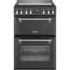 STOVES Richmond Deluxe 60Ei Black electric induction cooker with a black finish.