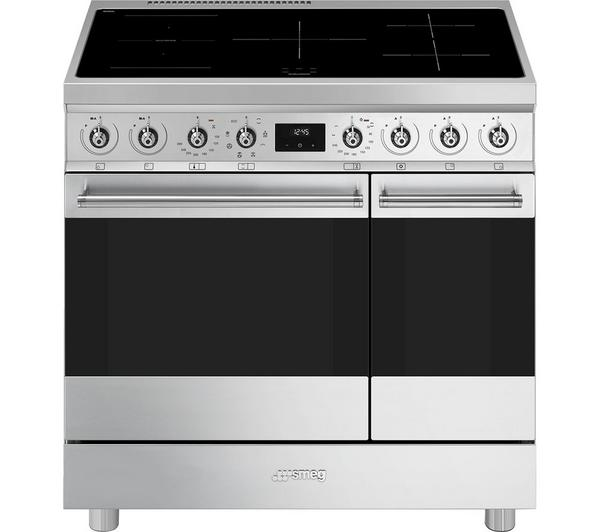 SMEG C92IMX2 90cm Induction Cooker in a modern kitchen setting