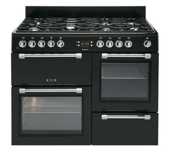 Leisure Cookmaster CK110F232K Black Dual Fuel Range Cooker with black finish
