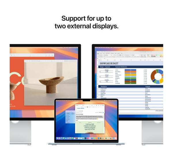 APPLE MacBook Air M4 512GB Silver laptop on a desk