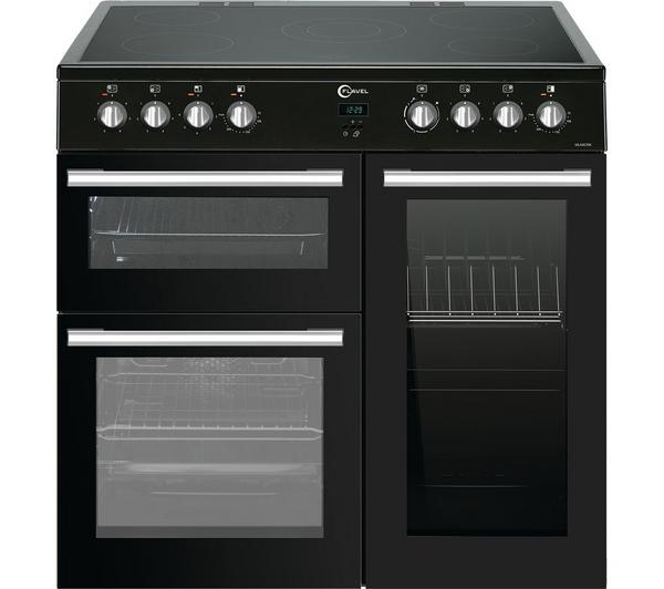 Flavel MLN9CRK 90cm Electric Ceramic Black Range Cooker with modern design