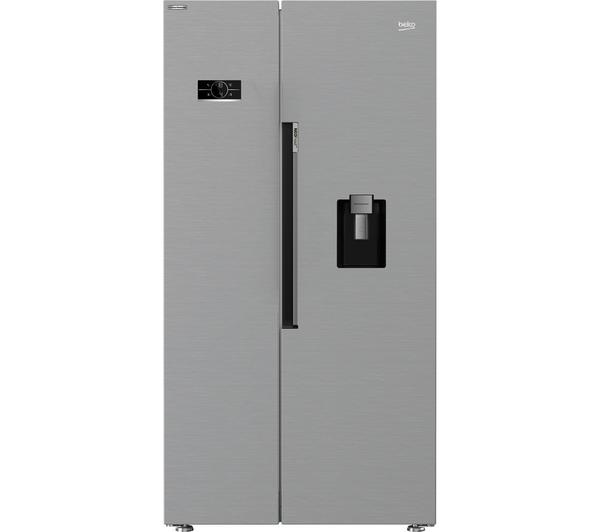 BEKO Pro HarvestFresh ASD2442VPS Stainless Steel Fridge - Front View