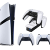 Sony PlayStation 5 Pro white bundle with DualSense Controller, showcasing its sleek design.