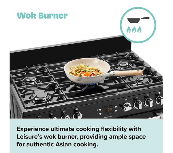 Leisure CC90F531K 90cm Dual Fuel Black Range Cooker with black finish