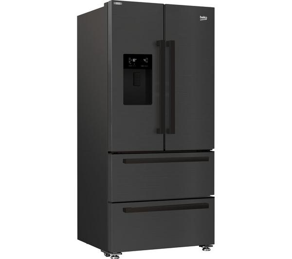 BEKO Pro HarvestFresh GNE460520DVPZ Black Fridge Freezer with HarvestFresh Technology