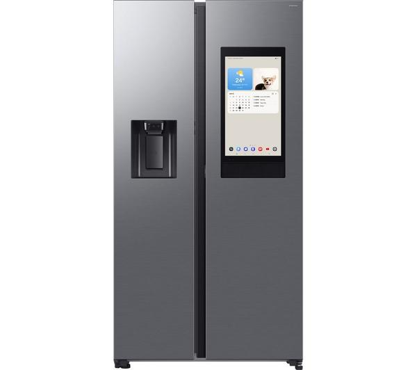 Samsung Bespoke AI Family Hub Silver refrigerator with smart features