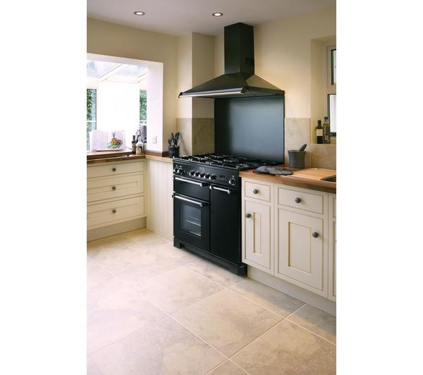Rangemaster Kitchener 90 Dual Fuel Range Cooker Stainless Steel