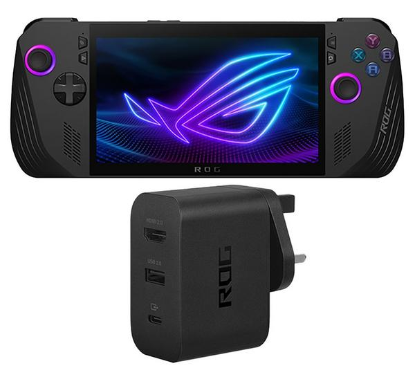 ASUS ROG Ally X 1TB Bundle featuring the handheld gaming console and accessories