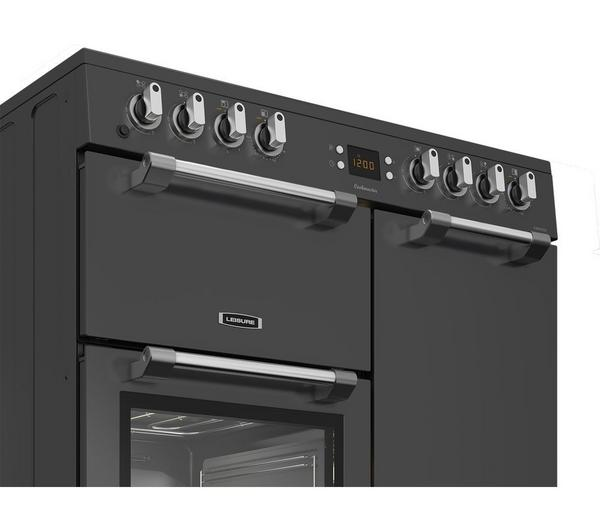 LEISURE Cookmaster CK90F232T Anthracite Dual Fuel Range Cooker in a modern kitchen setting.