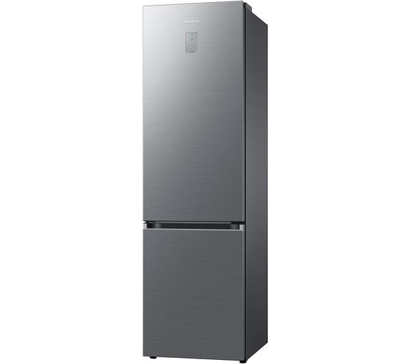 Samsung Bespoke SpaceMax RL38C776ASR Silver fridge freezer door open showing spacious interior