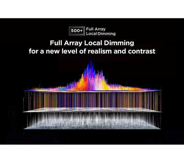 TCL 85C805K 85 inch Mini LED TV showcasing vibrant colors and deep blacks