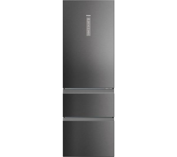 Haier HTW5618ENMP Fridge Freezer Platinum | Modern Platinum Inox Appliance