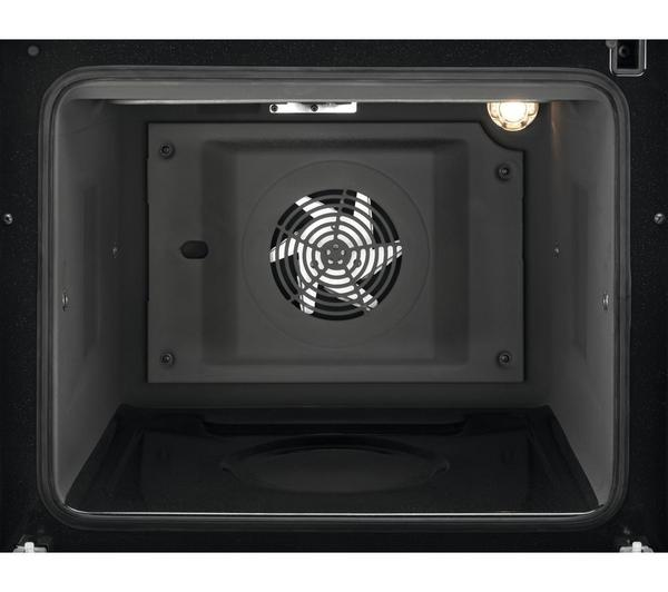AEG 5000 Dual Fuel Cooker Black CKX6540ACB front view