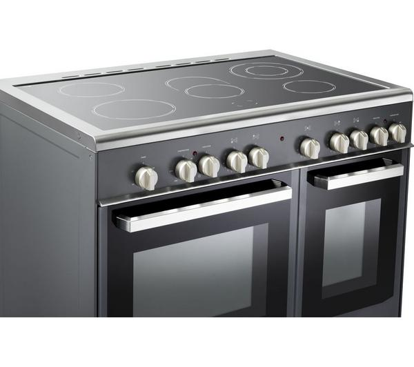 KENWOOD CK418SL 90cm Electric Ceramic Cooker in Slate Grey with ceramic hob