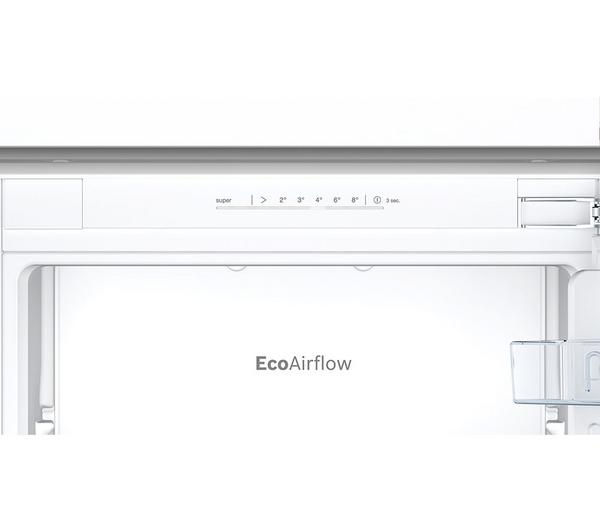 BOSCH Series 2 KIN85NFE0G Fridge Freezer integrated with a fixed hinge.