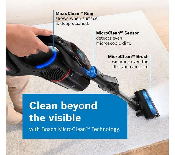 BOSCH Unlimited 10BCS1051GB Black Cordless Vacuum Cleaner on white background