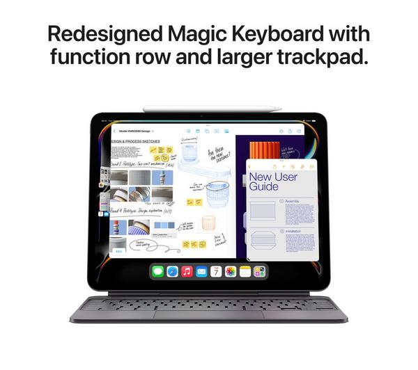 APPLE 11" iPad Pro 1TB Silver - "APPLE 11" iPad Pro 1TB Silver Cellular 2024 - Front View