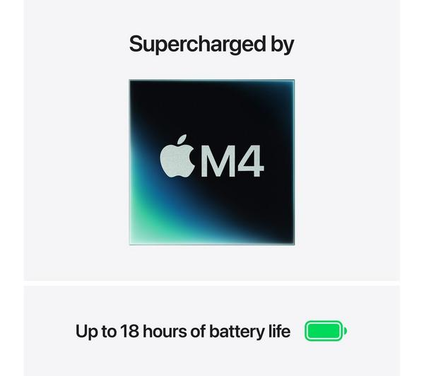 APPLE MacBook Air M4 512GB Silver laptop on a desk