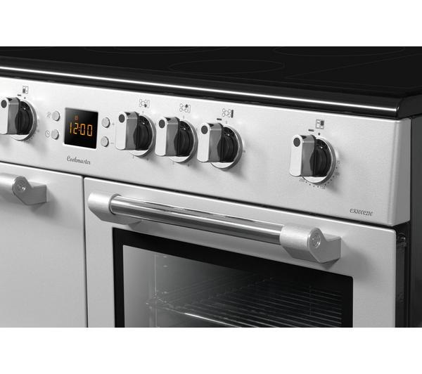 LEISURE Cookmaster CK100C210S Silver Electric Ceramic Range Cooker on display