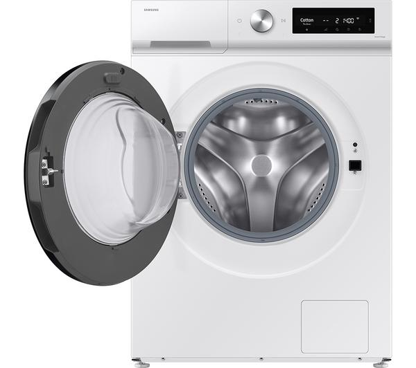 Samsung Series 7 AI Energy Washer in a modern laundry room
