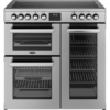 BELLING Cookcentre 90E Stainless Steel Electric Ceramic Range Cooker with ceramic hob and double oven