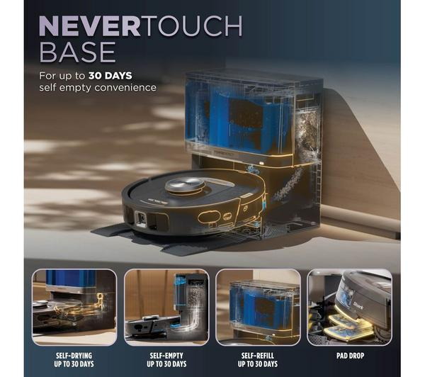 Shark RV2800YEUK Robot Vacuum Black with advanced cleaning technology