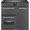 BELLING Farmhouse 90E Anthracite Electric Ceramic Range Cooker with a modern kitchen setting