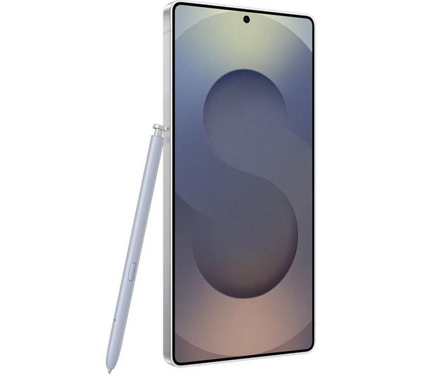 Samsung Galaxy S25 Ultra 1TB Silver showcasing its sleek titanium blue finish.