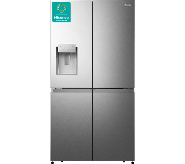 HISENSE PureFlat RQ760N4SASE Fridge Freezer in a modern stainless steel finish.