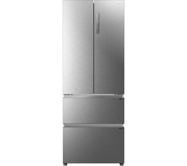 Haier HFR5719ENMP Fridge Freezer Platinum with Inox Finish