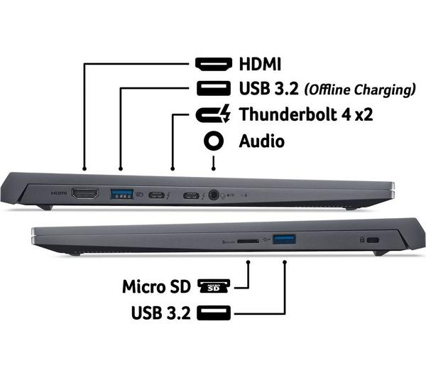 ACER Swift X 14 inch 1TB Laptop - Grey