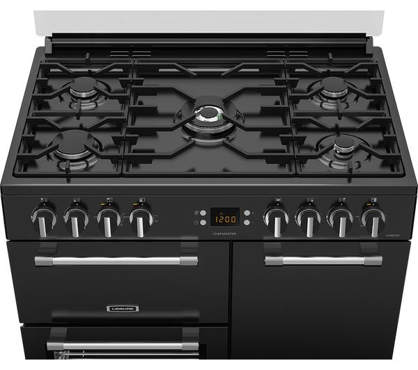 Leisure CC90F531K 90cm Dual Fuel Black Range Cooker with black finish