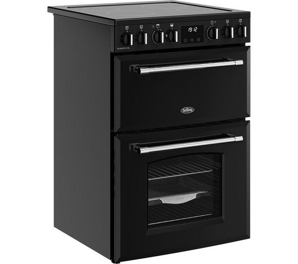 BELLING Farmhouse 60E Black Cooker with electric ceramic hob