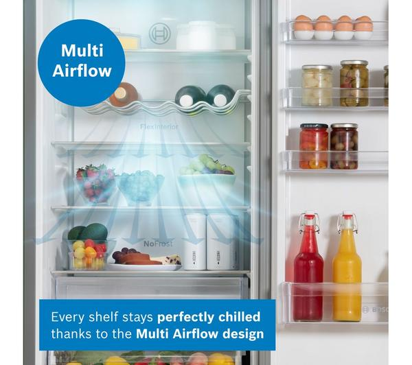 BOSCH Series 4 KGN392LDFG Fridge Freezer – Inox, Front View