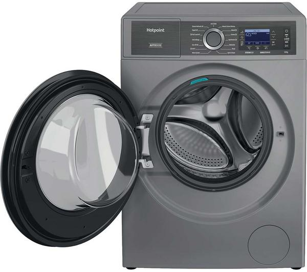 Hotpoint GentlePower H8 10kg Silver washing machine with large drum capacity