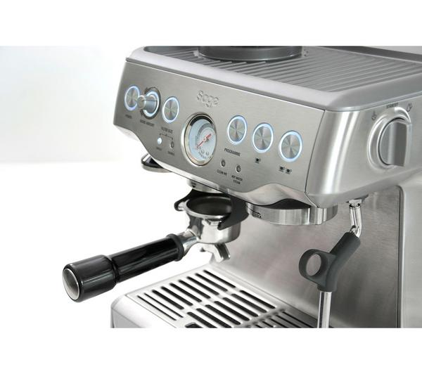 Sage Barista Express BES875 Stainless Steel coffee machine with grinder and steam wand
