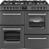 BELLING Farmhouse 100DF Anthracite Dual Fuel Range Cooker in a modern kitchen setting.